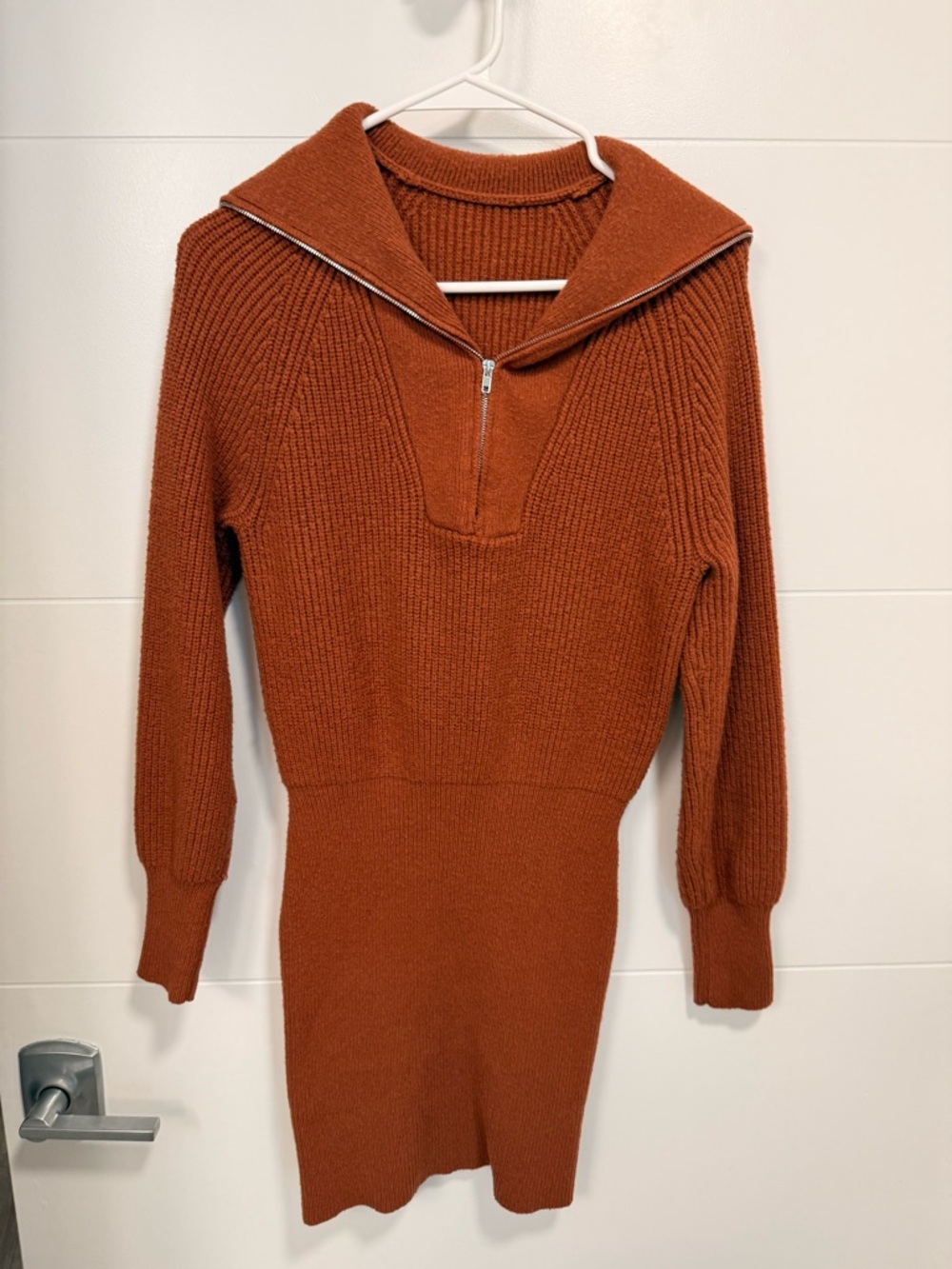 Amazon Women's Long Sleeve Knit Dress in Rust